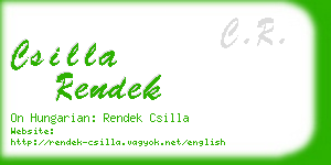 csilla rendek business card